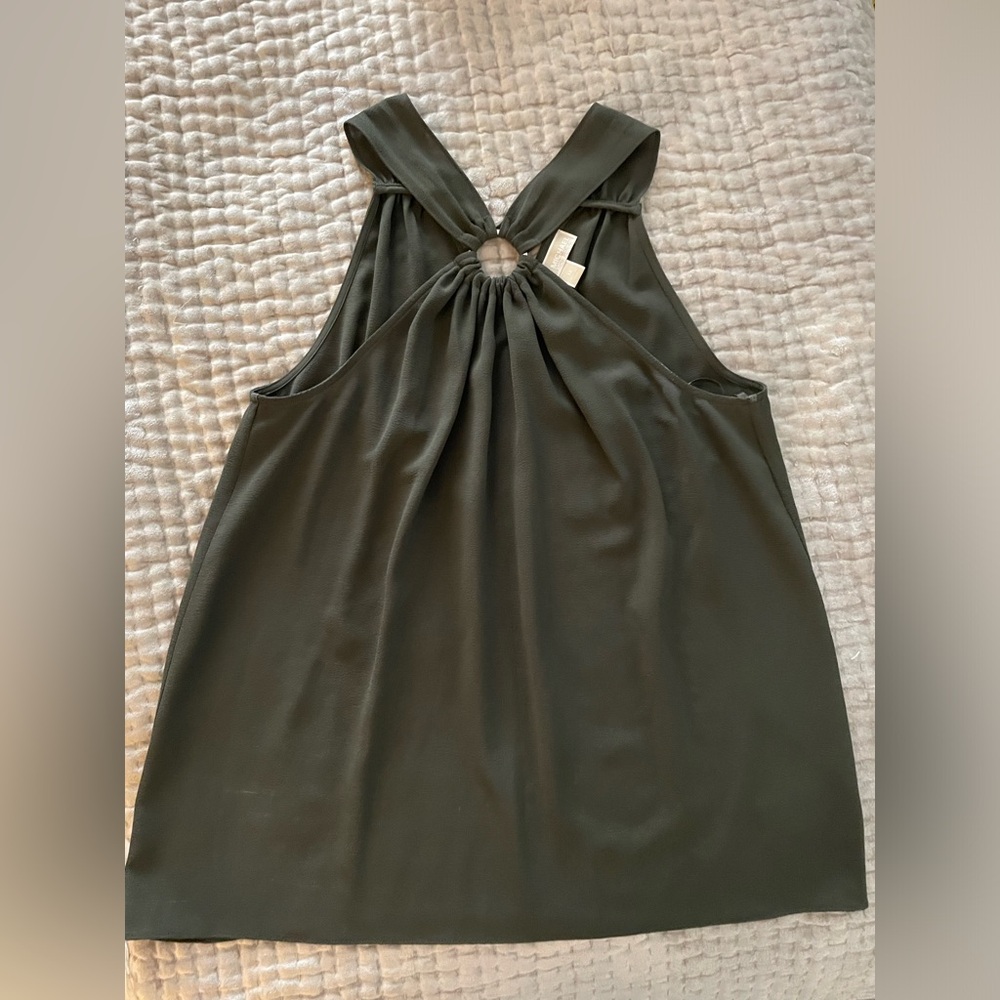 Women’s Michael Kors Olive O Ring Halter Tank  EUC size M